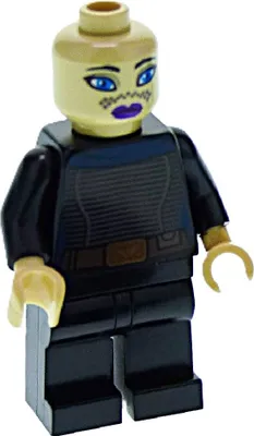 Produktbild von 1x Lego Minifigur Star Wars Barriss Offee Torso schwarz 9491 973pb1059 sw0379