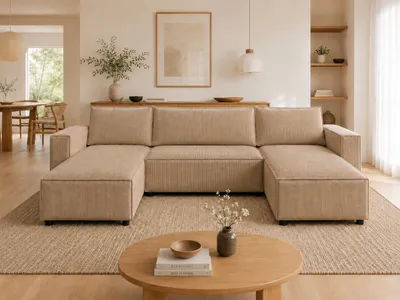 Produktbild von FurMeb24 Elegante Ecksofa AXEL U-Form 300 x 140 cm POSO 052