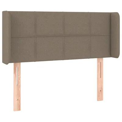 Image de vidaXL Tête de lit avec oreilles Taupe 83x16x78/88 cm Tissu