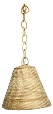 Immagine prodotto di Lampada da tavolo in vimini naturale, con un diametro di 33 cm e un'altezza di 28 cm, senza foro per il cavo