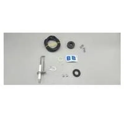 A collection of parts laid out on a plain background.