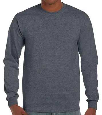 Produktbild von Gildan - T-Shirt für Herren/Damen Uni Langärmlig LT1510 (L) (Grau meliert)