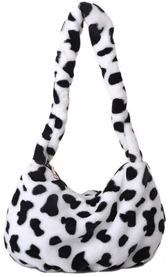 Damen Handtasche - Plüsch Schultertasche - Große Kapazität - Mehrfarbig - 25 x 18 x 10 cm