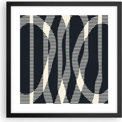 Produktbild von Gerahmtes Poster - Schwarzer Rahmen - Abstraktion künstlerisch kreativ - 40x40 cm - Wand Bild - Wanddeko - Wandbilder - Kunstposter - Wandposter - Bilderrahmen - Bilder - Kunstdruck - P2BAC40x40-4943