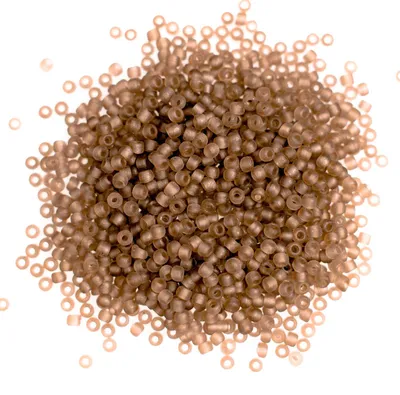 10g Rocailles Glasperlen rund Karamell