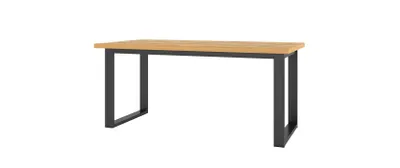 Zdjęcie produktu dla Stół rozkładany HALLE 170(220)x90 dąb wotan/czarny