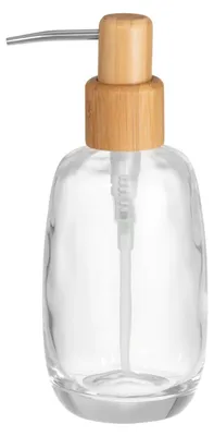Image de Distributeur de savon LINA, verre et bambou