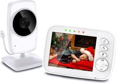 Produktbild von Babyphone, 3,2-Zoll Baby-Monitor, 2,4 GHz Baby-Kamera, mit LCD-Nachtsicht, HD-Digitalvideo und bidirektionaler Gegensprechfunktion.
