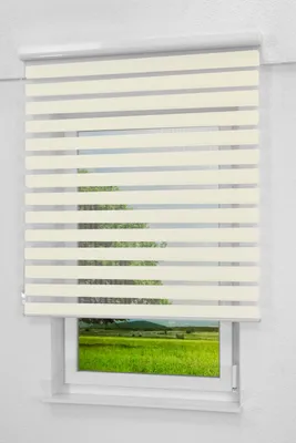Produktbild von Lysel Outlet Doppelrollo Kassette Perlweiß, (B x H) 90cm x 175cm in beige/perlweiß