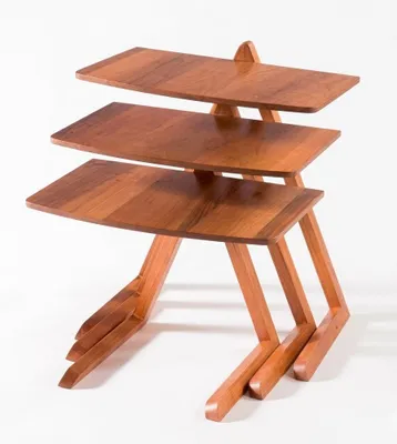 Image de Lot de 3 tables d'appoint modernes au design élégant