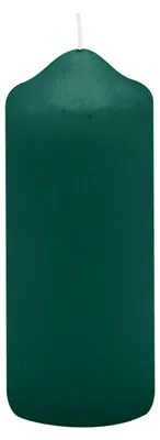 Produktbild von Spitzkopf Stumpen Kerzen Dunkelgrün 10 x Ø 4 cm, 12 Stück