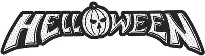 Image de Helloween - Découpe - Patch, tissu tissé logo RO2940 (taille unique) (Blanc/Noir)