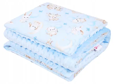Produktbild von BabyLux Wendekissen-Decken-Set Minky Baumwolle 75x100 cm