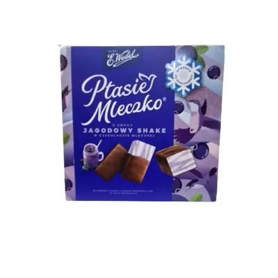 Productafbeelding van Ptasie Mleczko Shake, frambozen smaak, in melkchocolade, 340 gram