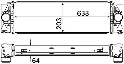 Produktbild von MAHLE CI 369 000P Ladeluftkühler LLK passend für MERCEDES-BENZ SPRINTER 3,5-t Kasten (906) Turbo Intercooler