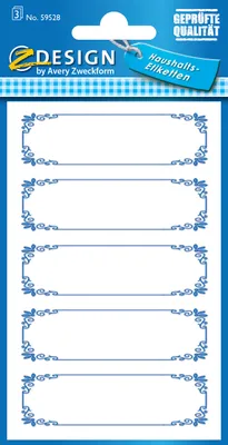 Obrázok produktu pre AVERY Zweckform Z-Design Haushaltsetiketten "Rahmen blau"
