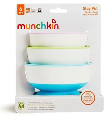 Zdjęcie produktu dla Munchkin Miseczki z przyssawką 3 sztuki