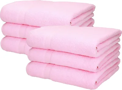 Produktbild von Betz 6 Stück XXL Badetücher 100 x 200 cm PALERMO  Saunatuch 100% Baumwolle  Farbe: rose