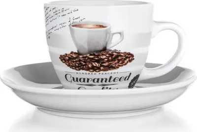 Produktbild von Tasse und Untertasse, Keramik, für Kaffee, Espresso Guaranteed Quality 190 ml