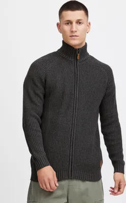 Produktbild von SOLID SDXenos Herren Strickjacke Cardigan Grobstrick Pullover mit Stehkragen 100% Baumwolle Regular fit