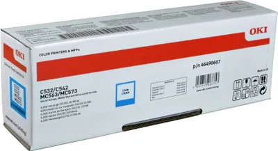 Produktbild von OKI 46490607, 6000 Seiten, Cyan, 1 Stück(e)