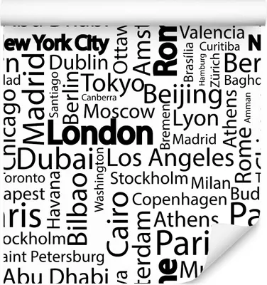 Produktbild von 10m VLIES TAPETE Rolle Welt Städte London Paris New York Brasilien XXL