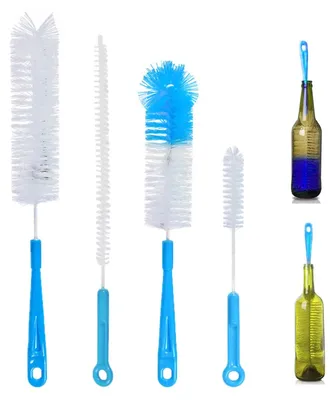 Image de Brosse à bouteilles flexible avec long manche pour un nettoyage efficace