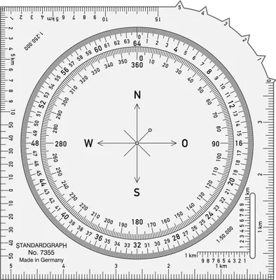 Image de Gabarit Standardgraph pour goniomètre cartographique, échelles 1:50 000, 1:250 000