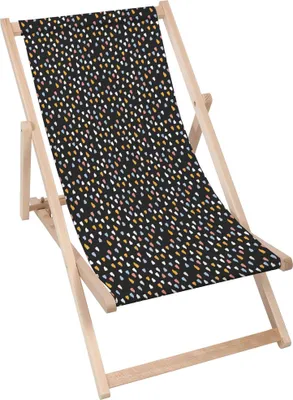 Produktbild von Dreamroots Liegestuhl klappbar Holz, Buchenholz bis zu 130 kg, Sonnenliege klappbar mit 3-stufiger Neigungsregulierung der Rückenlehne, AbstractDesign