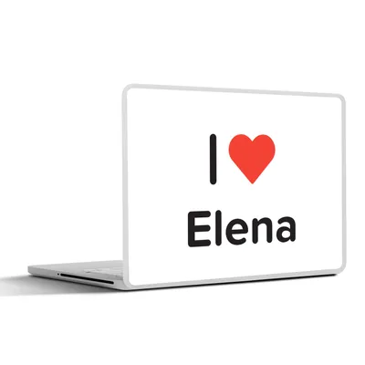 Produktbild von MuchoWow® Laptop Aufkleber Sticker Cover Ich liebe - Elena - Mädchen 30x22 cm - Laptop-Sticker