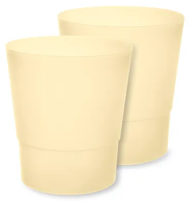 Image de Pot de fleurs Garronda, lot de 2 GD-0038 (orange clair 48, ⌀ 12, H 15 cm)