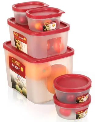 Produktbild von Cozary Frischhaltedosen mit Deckel Set 6er, Mikrowellengeeignet & Gefriergeeignet, Vorratsdosen Stapelbar BPA Frei, PE Food Container für Meal Prep, Küche & Gefrierschrank