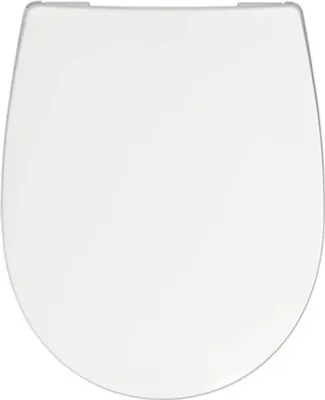 Produktbild von REIKA WC-Sitz MINO weiß Scharniere schwarz matt mit Absenkautomatik und Quick&Clean universell passend