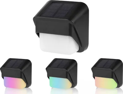 Zdjęcie produktu dla Lampa Oprawa Ogrodowa LED Elewacyjna Zewnętrzna Solarna Ścienna RGB+W