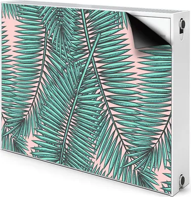 Produktbild von Magnet Heizkörperverkleidung Heizkörper-Abdeckung Heizung Heizkörper 110x60 cm  - Exotisches Blatt