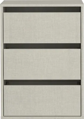 Produktbild von Forte EXTRAS Schubkastenblock 50, Innenkommode für Forte Kleiderschränke, Holzwerkstoff, Schlafzimmer, Textilnachbildung Grau, 50,8 cm breit x 73,4 cm hoch x 39,6 cm tief