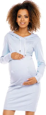 Produktbild von PeeKaBoo Umstandskleid für Damen Bhremsa hellblau XXL