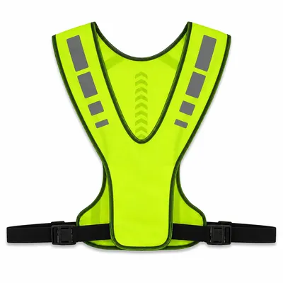 Produktbild von Warnweste Erwachsene, reflektierende Sicherheitsweste mit Pfeil-Reflexstreifen, atmungsaktiv,verstellbar, für Joggen,Fahrrad, Outdoor und Nachtlauf