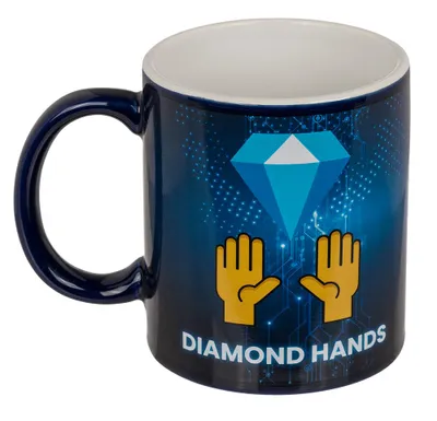 Produktbild von Krypto- & Trading Kaffebecher "Diamond Hands" 300 ml im Geschenkkarton