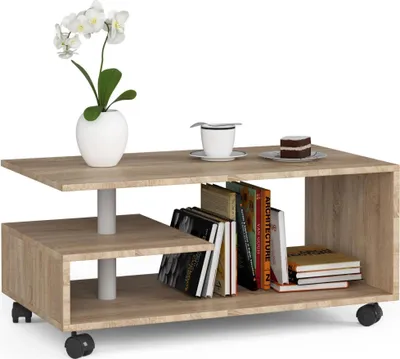 Produktbild von Akord Couchtisch Vini Mit Rollen Sonoma-Eiche 90X51X40 Cm