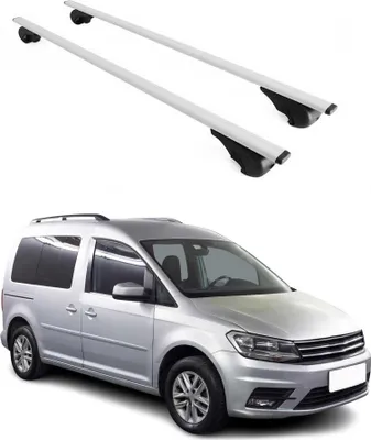 Image de Barres de toit Transversales pour VW Caddy 2015-2020 Fer Argent