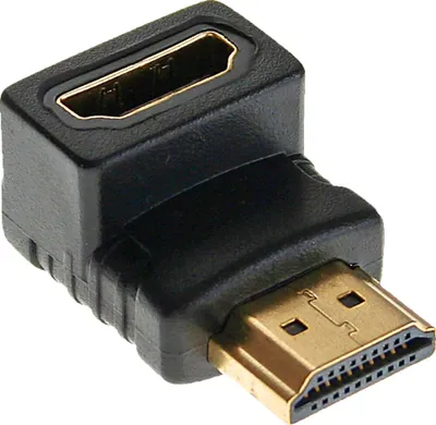 Image de Adaptateur HDMI InLine®, mâle/femelle, coudé vers le bas, 4K2K