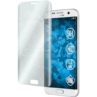 Produktbild von 1er-Pack PhoneNatic Glas-Folie klar full-screen clear kompatibel mit Samsung Galaxy S7 Edge - Panzerglas für Galaxy S7 Edge