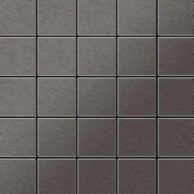 Produktbild von Mosaik Fliese massiv Metall Titan gebürstet dunkelgrau 1,6mm stark Century-Ti-SB