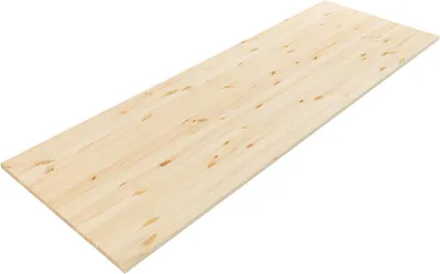 Zdjęcie produktu dla Blat roboczy z drewna świerkowego, wymiary 160x80x2 cm, solidna drewniana płyta do kuchni, biurka i warsztatu