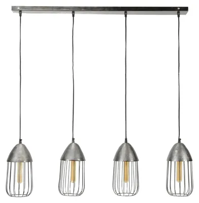 Hängeleuchte Pendelleuchte ANISSA 4-flammig Farbton Black Nickel