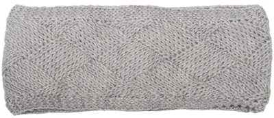 Produktbild von styleBREAKER Damen Strick Stirnband Rauten Fleece, Hellgrau