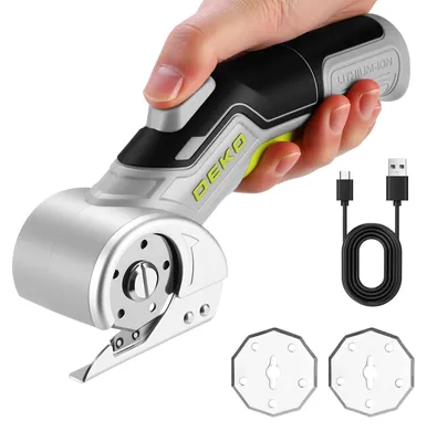 Elektrische Rotationsschere 3,6 V, Kartonschneider, USB-C, 2 Klingen