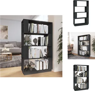 Produktbild von vidaXL Bücherregal/Raumteiler Grau 80x25x132 cm Massivholz Kiefer -  Bücherregale & Bücherschränke