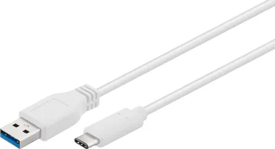 Produktbild von Goobay 67188, 1 m, USB C, USB A, USB 3.2 Gen 1 (3.1 Gen 1), 5 Gbit/s, Weiß